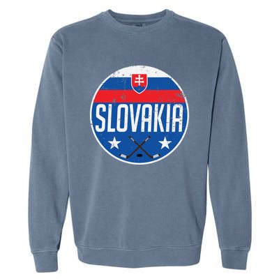 Slovakia Ice Hockey Flag Jersey Supporter Fan Gift Garment-Dyed Sweatshirt