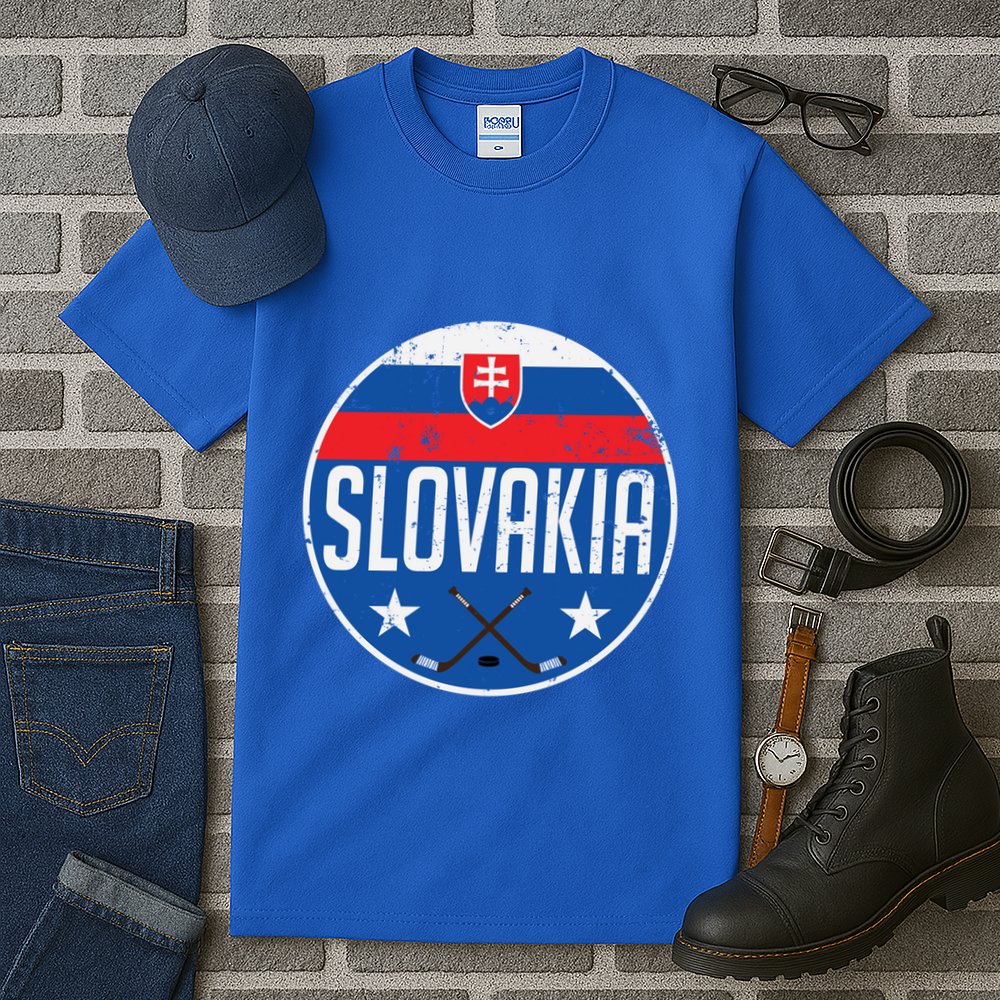 Slovakia Ice Hockey Flag Jersey Supporter Fan Gift Tall T-Shirt
