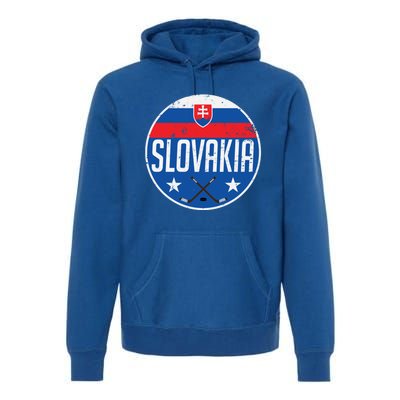 Slovakia Ice Hockey Flag Jersey Supporter Fan Gift Premium Hoodie