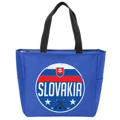 Slovakia Ice Hockey Flag Jersey Supporter Fan Gift Zip Tote Bag