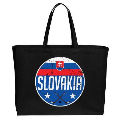 Slovakia Ice Hockey Flag Jersey Supporter Fan Gift Cotton Canvas Jumbo Tote