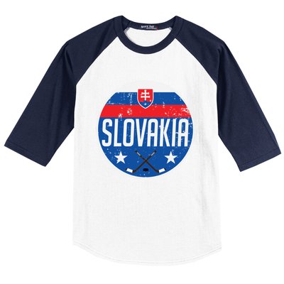 Slovakia Ice Hockey Flag Jersey Supporter Fan Gift Baseball Sleeve Shirt