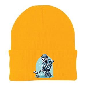 Skeleton Ice Hockey Knit Cap Winter Beanie