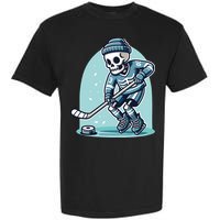 Skeleton Ice Hockey Garment-Dyed Heavyweight T-Shirt