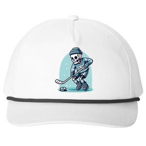 Skeleton Ice Hockey Snapback Five-Panel Rope Hat