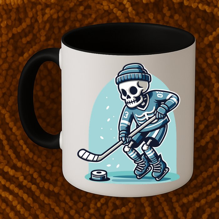 Skeleton Ice Hockey Mug