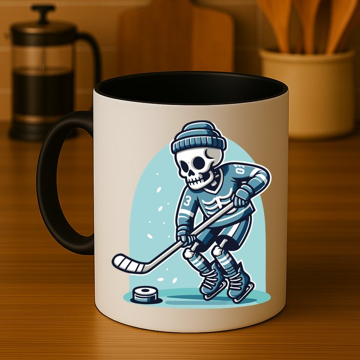 Skeleton Ice Hockey Mug