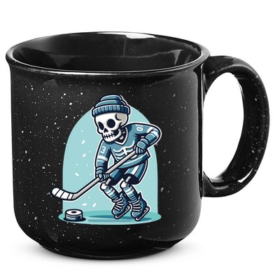 Skeleton Ice Hockey 15oz Campfire Ceramic Mug