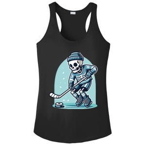 Skeleton Ice Hockey Ladies PosiCharge Competitor Racerback Tank