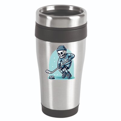 Skeleton Ice Hockey 16oz Travel Tumbler
