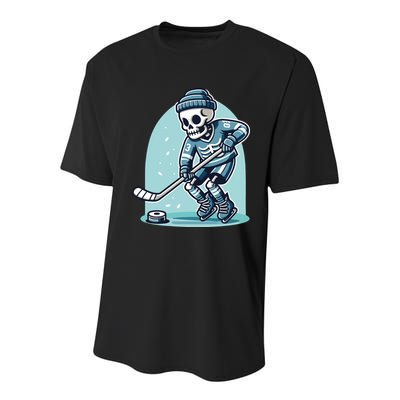 Skeleton Ice Hockey Youth Performance Sprint T-Shirt