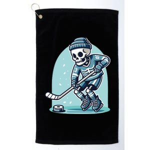 Skeleton Ice Hockey Platinum Collection Golf Towel