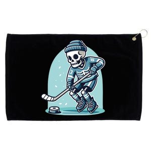 Skeleton Ice Hockey Grommeted Golf Towel