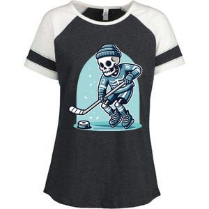 Skeleton Ice Hockey Enza Ladies Jersey Colorblock Tee