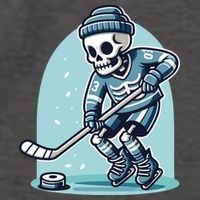 Skeleton Ice Hockey Vector Backpack