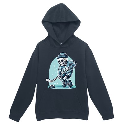 Skeleton Ice Hockey Urban Pullover Hoodie