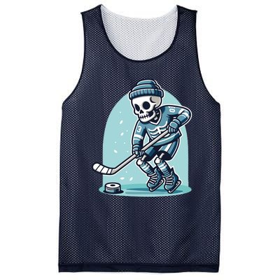 Skeleton Ice Hockey Mesh Reversible Basketball Jersey Tank