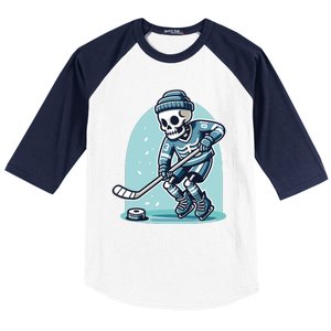 Skeleton Ice Hockey Baseball Sleeve Shirt