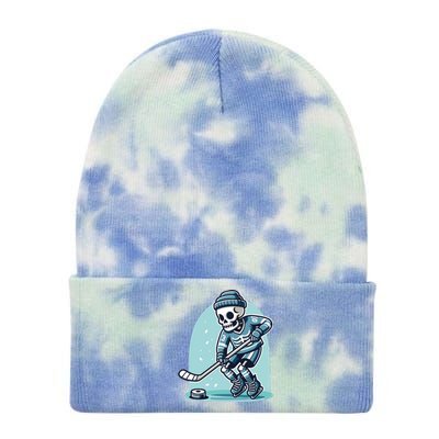 Skeleton Ice Hockey Tie Dye 12in Knit Beanie