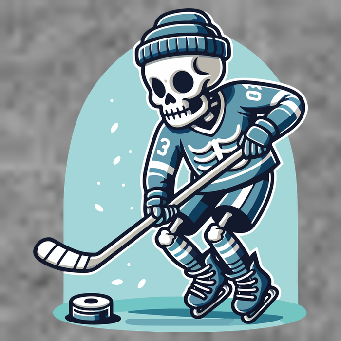 Skeleton Ice Hockey Hoodie