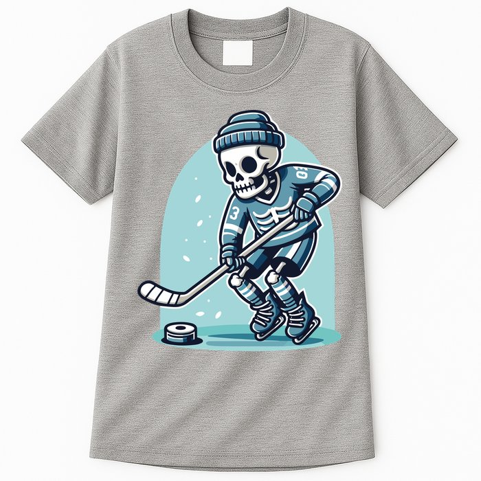 Skeleton Ice Hockey Tall T-Shirt