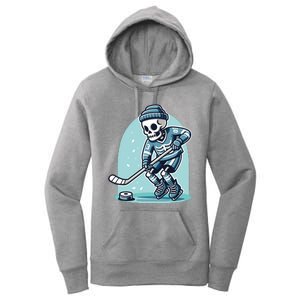 Skeleton Ice Hockey Women's Pullover Hoodie