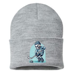 Skeleton Ice Hockey Sustainable Knit Beanie