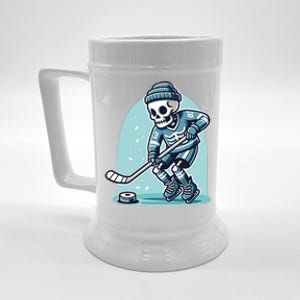 Skeleton Ice Hockey Beer Stein