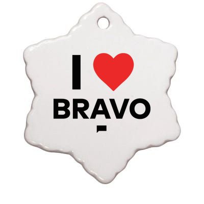 Shopbybravo I Heart Bravo Ceramic Star Ornament