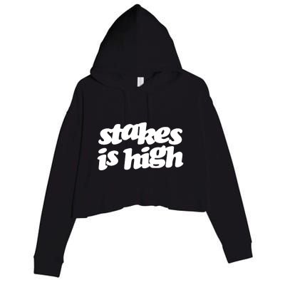 Stakes Is High Crop Fleece Hoodie