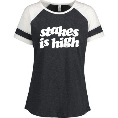 Stakes Is High Enza Ladies Jersey Colorblock Tee