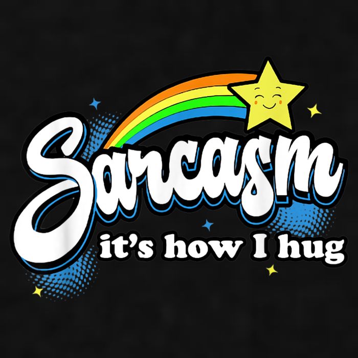 Sarcasm It's How I Hug Ladies PosiCharge Tri-Blend Wicking Tank