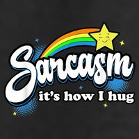 Sarcasm It's How I Hug Garment-Dyed Fleece Hoodie