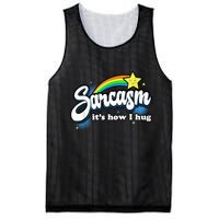 Sarcasm It's How I Hug Mesh Reversible Basketball Jersey Tank