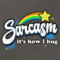 Sarcasm It's How I Hug Cotton Canvas Backpack