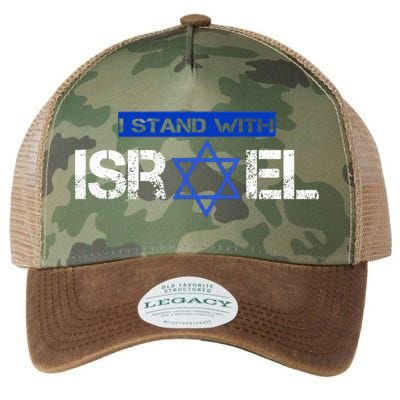 Support Israel I Stand With Israel Israeli Flag Legacy Tie Dye Trucker Hat