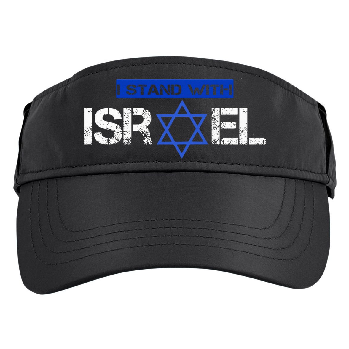 Support Israel I Stand With Israel Israeli Flag Adult Drive Performance Visor