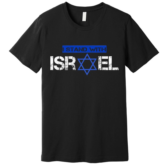 Support Israel I Stand With Israel Israeli Flag Premium T-Shirt