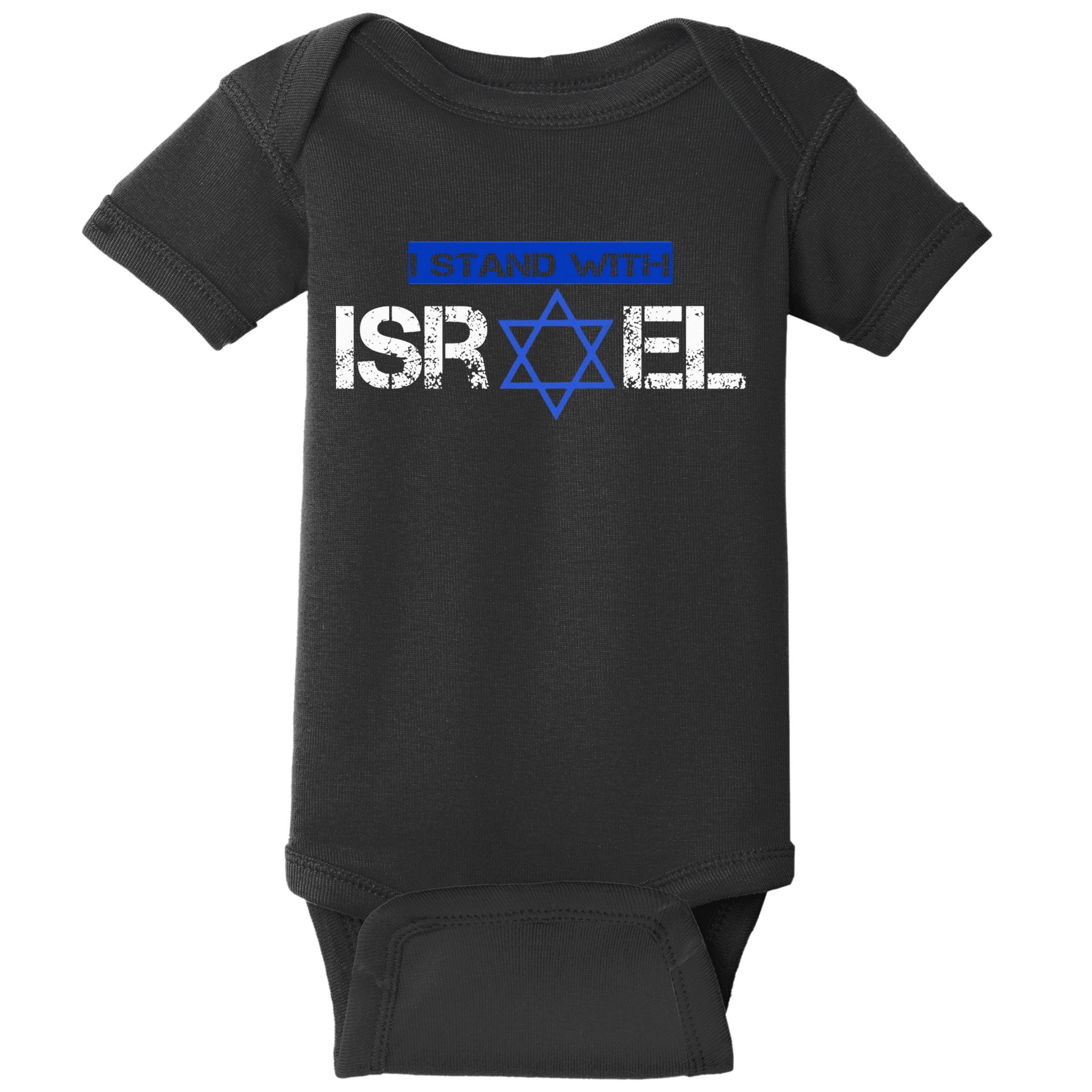 Support Israel I Stand With Israel Israeli Flag Baby Bodysuit