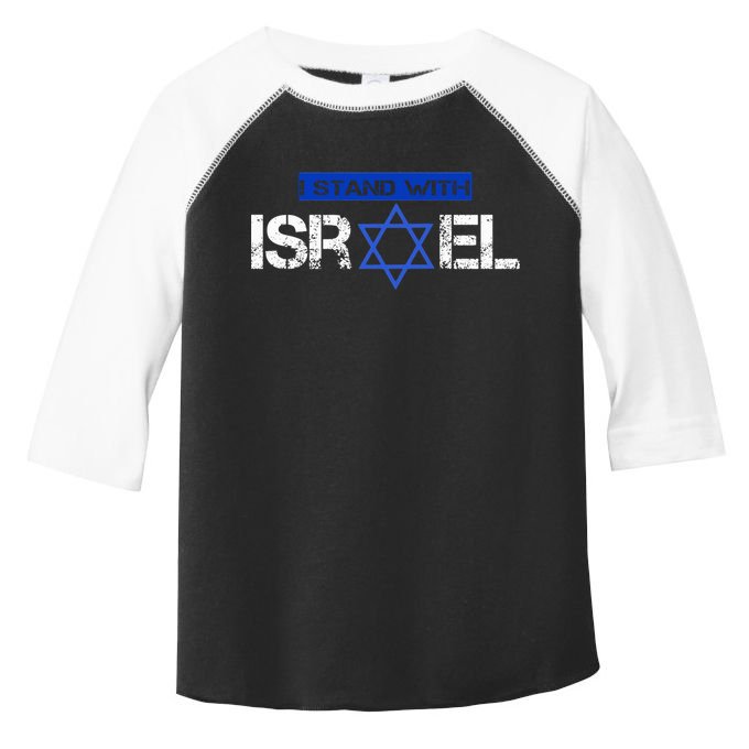 Support Israel I Stand With Israel Israeli Flag Toddler Fine Jersey T-Shirt