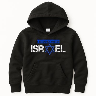 Support Israel I Stand With Israel Israeli Flag Kids Hoodie