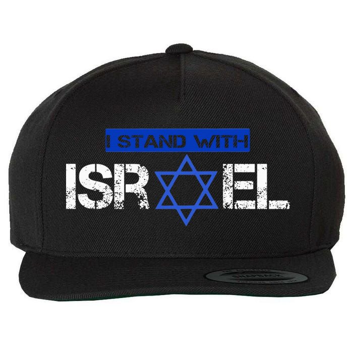 Support Israel I Stand With Israel Israeli Flag Wool Snapback Cap