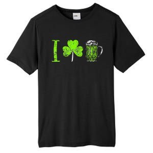 shamrock Irish I Love Beer Lover St Patricks Day Tall Fusion ChromaSoft Performance T-Shirt