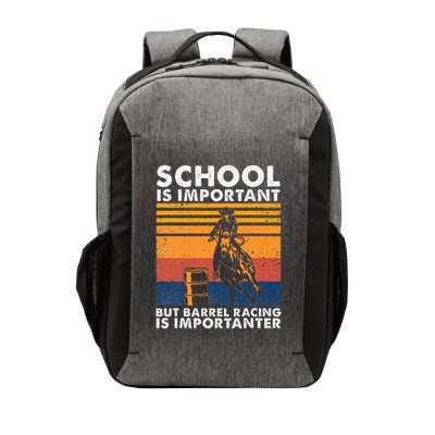 School Is Important But Barrel Racing Is Importanter Funny Vector Backpack