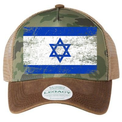 Support Israel I Stand With Israel Israeli Flag Legacy Tie Dye Trucker Hat