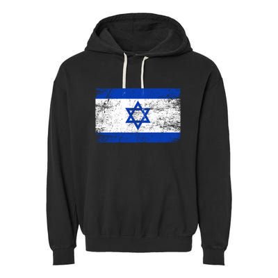 Support Israel I Stand With Israel Israeli Flag Garment-Dyed Fleece Hoodie