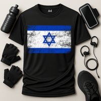 Support Israel I Stand With Israel Israeli Flag Cooling Performance Crew T-Shirt