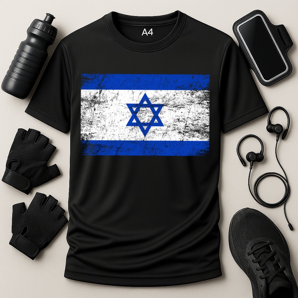 Support Israel I Stand With Israel Israeli Flag Cooling Performance Crew T-Shirt
