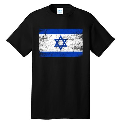 Support Israel I Stand With Israel Israeli Flag Tall T-Shirt