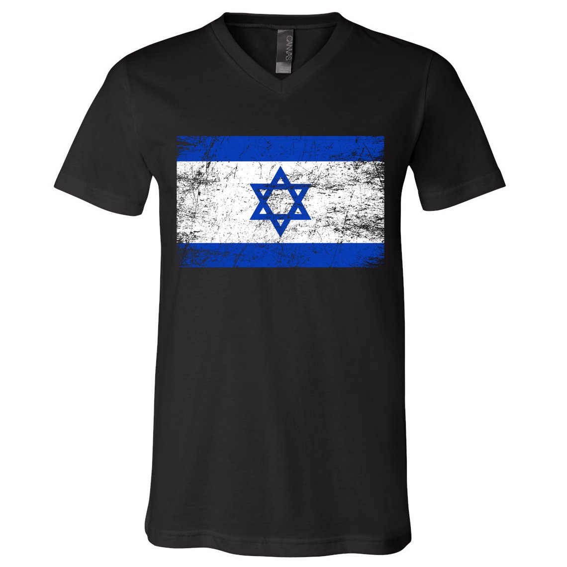 Support Israel I Stand With Israel Israeli Flag V-Neck T-Shirt